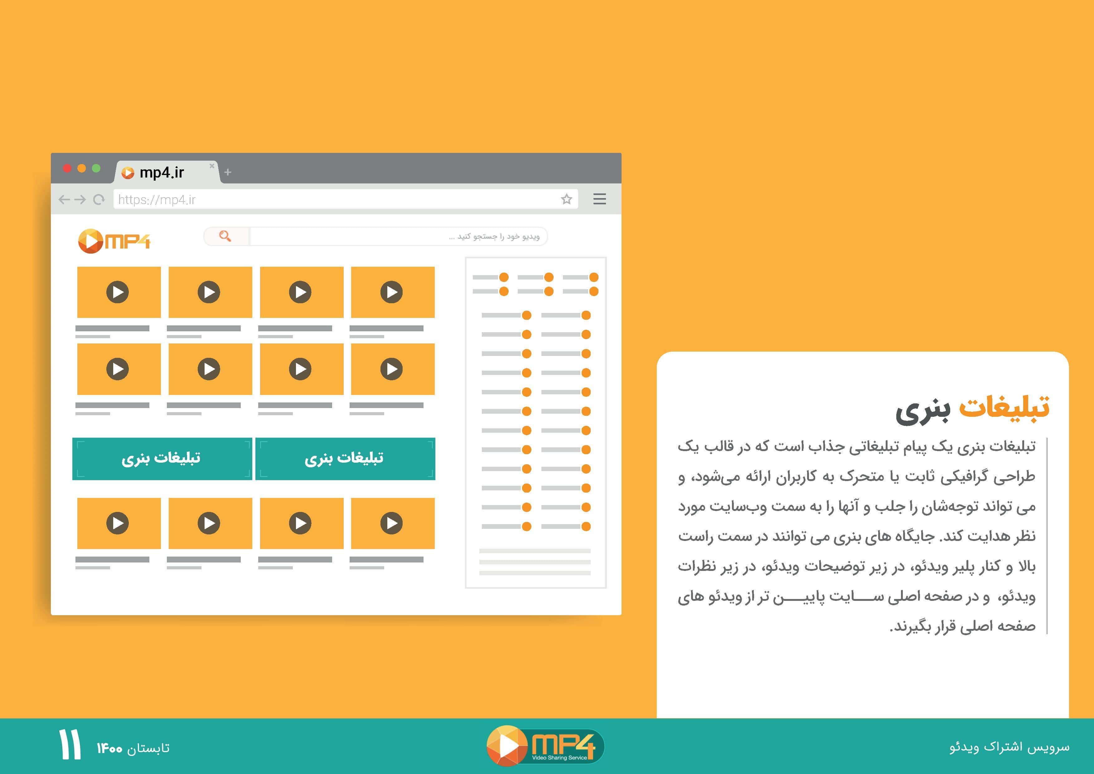 تبلیغات  ویدیویی و بنری در ام پی فور