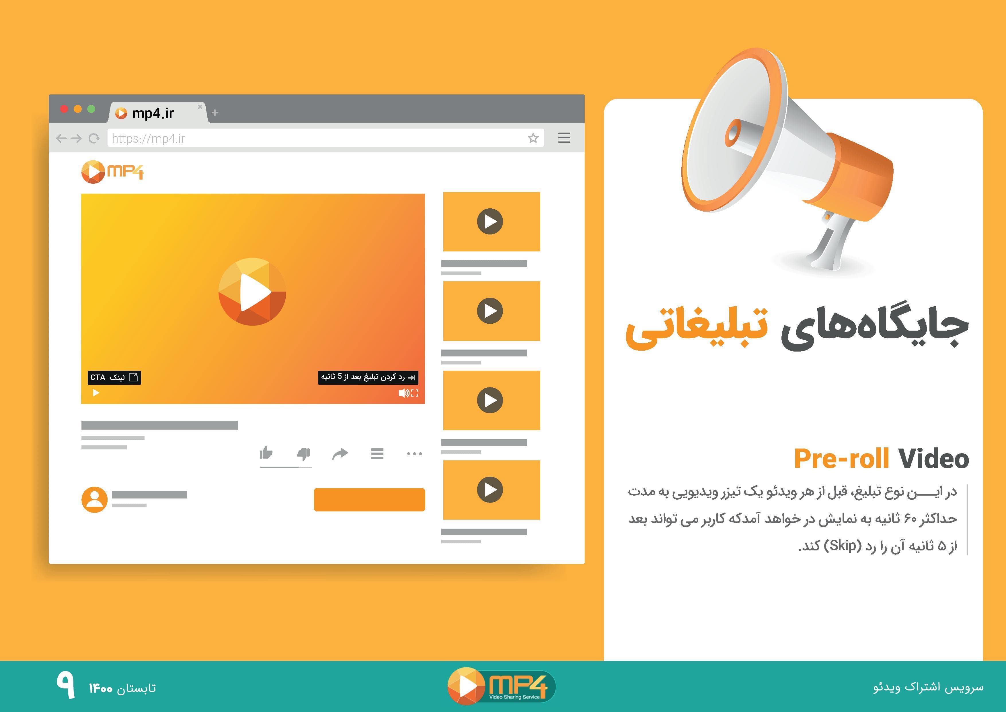 تبلیغات  ویدیویی و بنری در ام پی فور